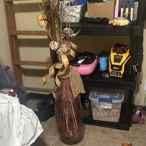 Elegant Brown and Tan Decorative Vase